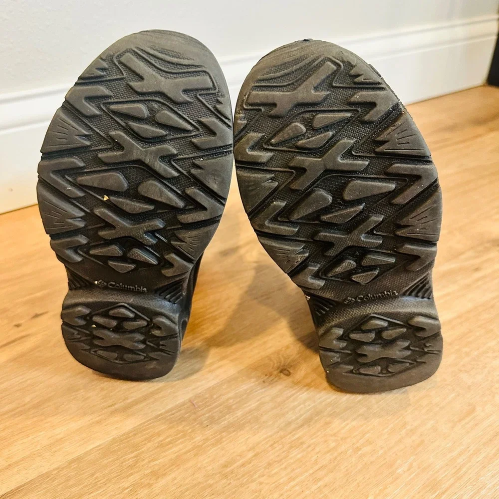 Columbia Bugaboot Plus IV Snow Boots‎ Kids Size 3 Grey Blue Waterproof Omni-Heat