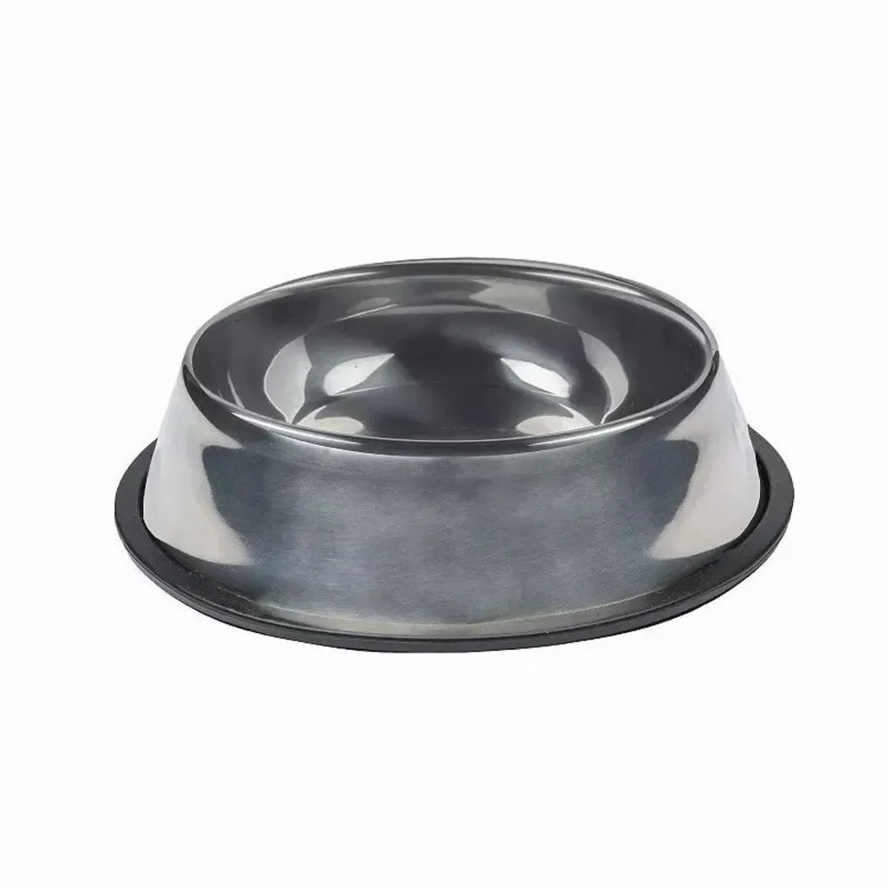 SportPet Stainless Steel Pet Bowl Silver Dog Food Water Dish Non Slip Durable