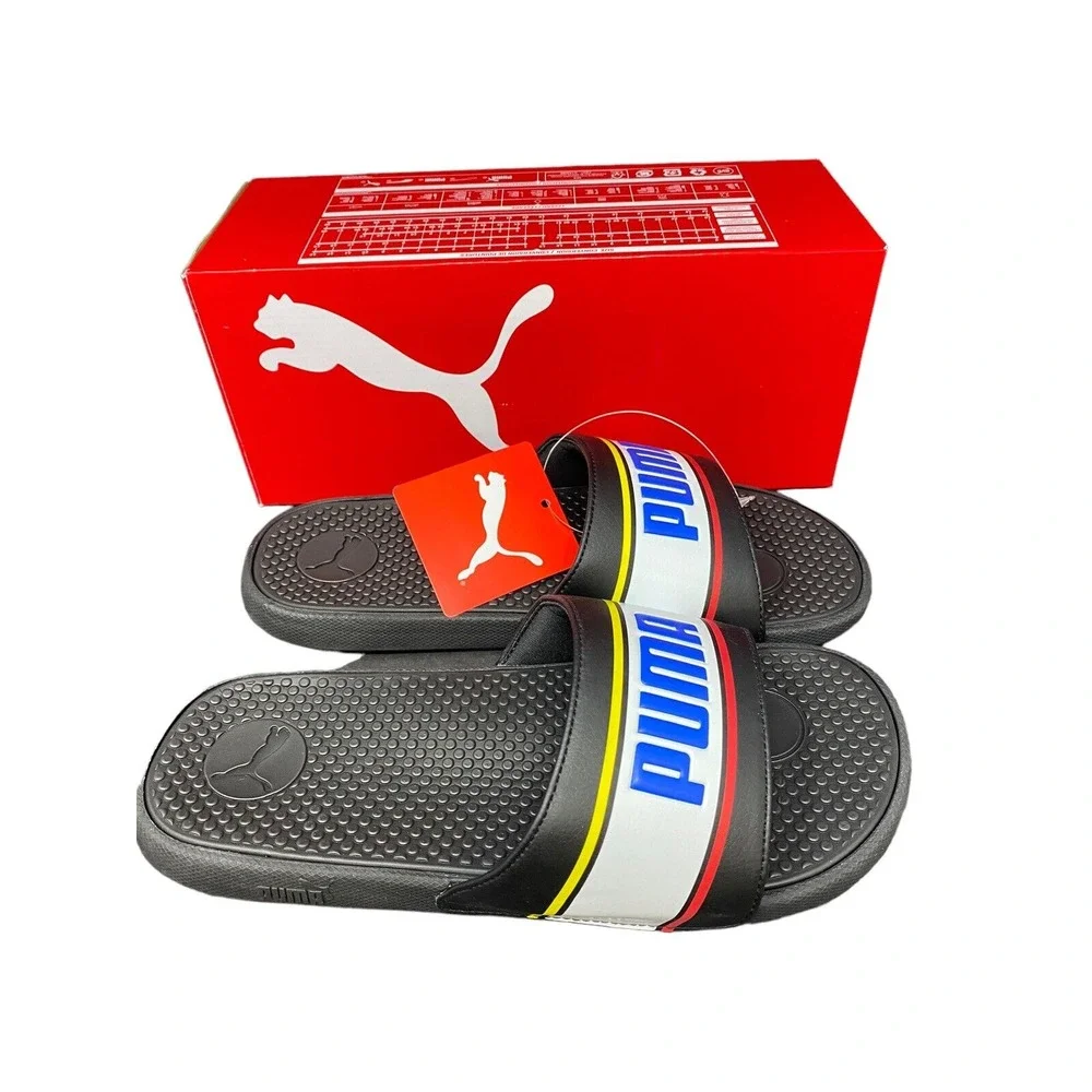 Puma Kids Size 11 Cool Cat Sport‎ Retro BX PS Slide Sandals Black 382479-03