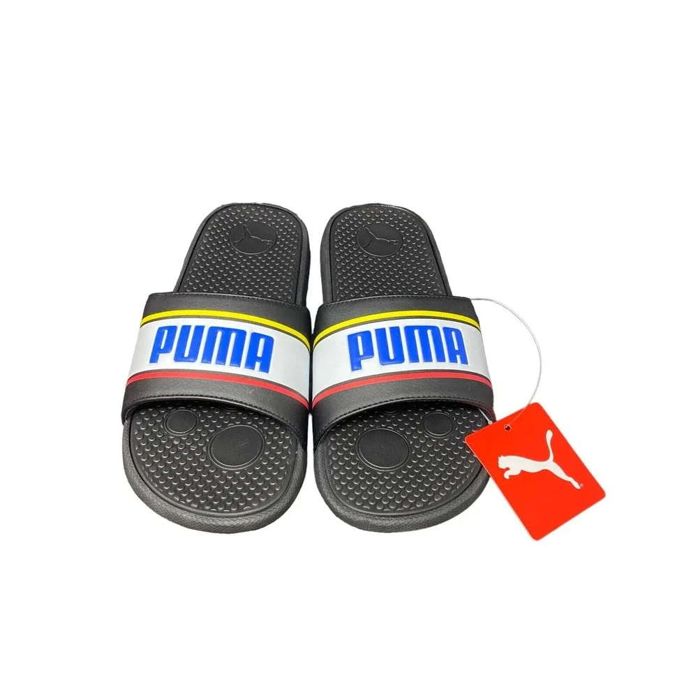 Puma Kids Size 11 Cool Cat Sport‎ Retro BX PS Slide Sandals Black 382479-03