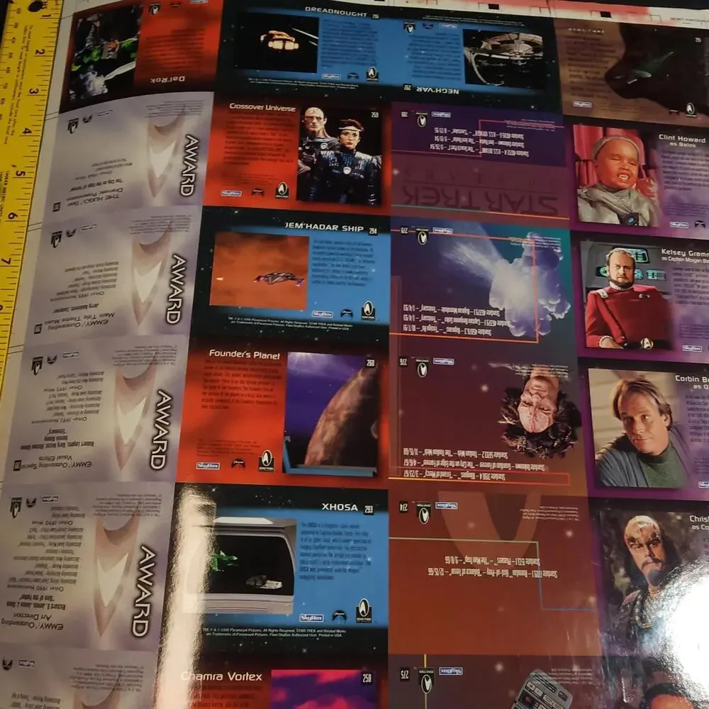 1996 SkyBox Star Trek Uncut Card‎ Sheet 37x27 Promo Display Sheet