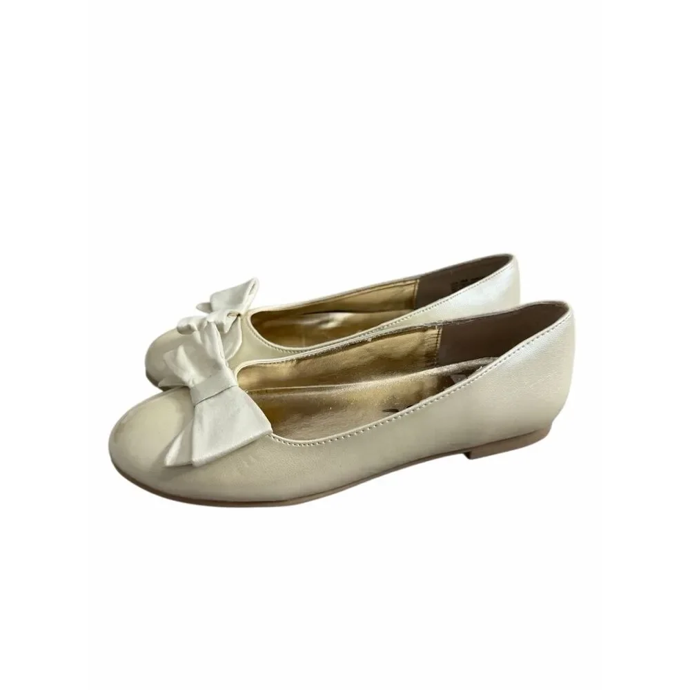 Nina Flats Big Girl Kids Size‎ 2 Slip On Casual Shoes With Bow Ballets