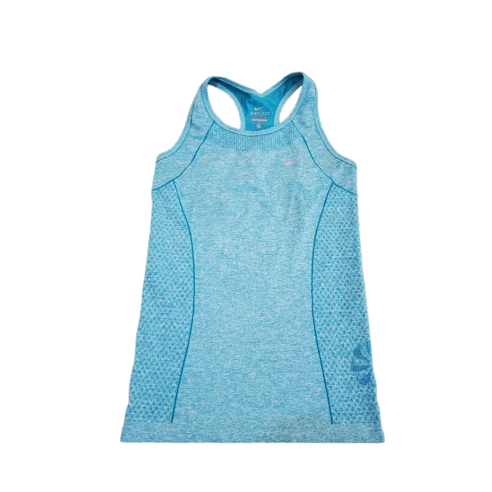 Nike Dri-Fit Women's Teal‎ Seamless Run Workout Racerback Tank Top XS