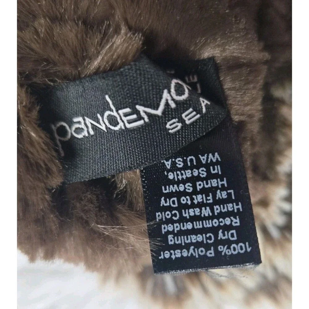 Pandemonium Seattle Brown Faux Fur Fingerless Texting Gloves & Mittens One Size
