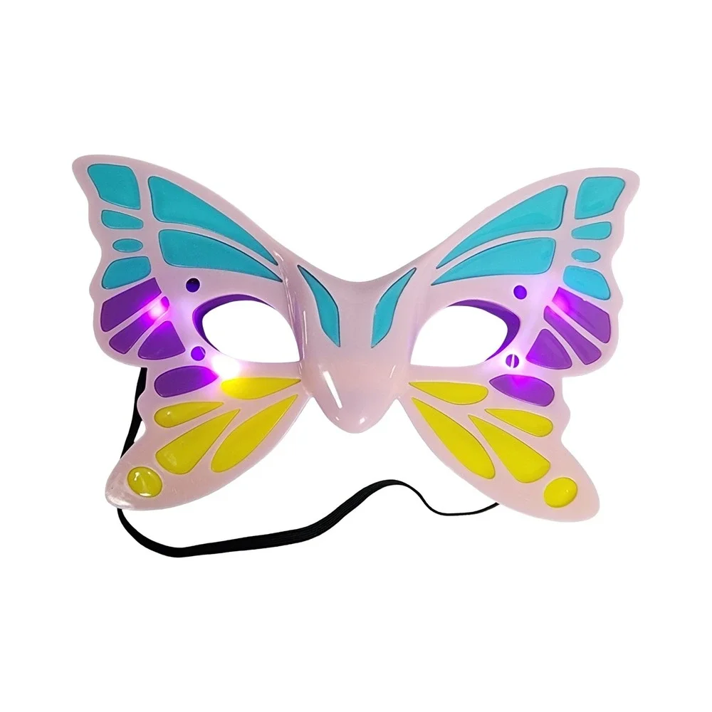 Light‎ Up Butterfly Mask LED Multicolor Plastic Costume Accessory
