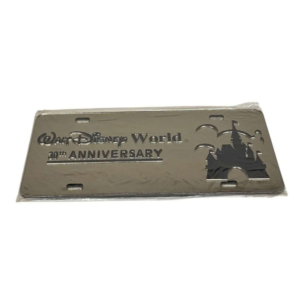 Walt Disney World 30th Anniversary License Plate Laser Artwork Collection Mirror