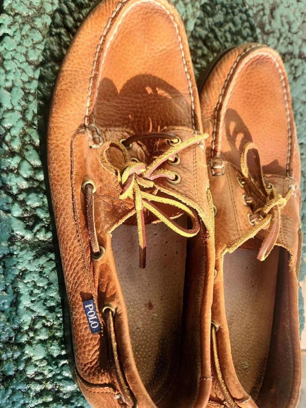 Polo by Ralph Lauren Tan Leather Boat Shoes
