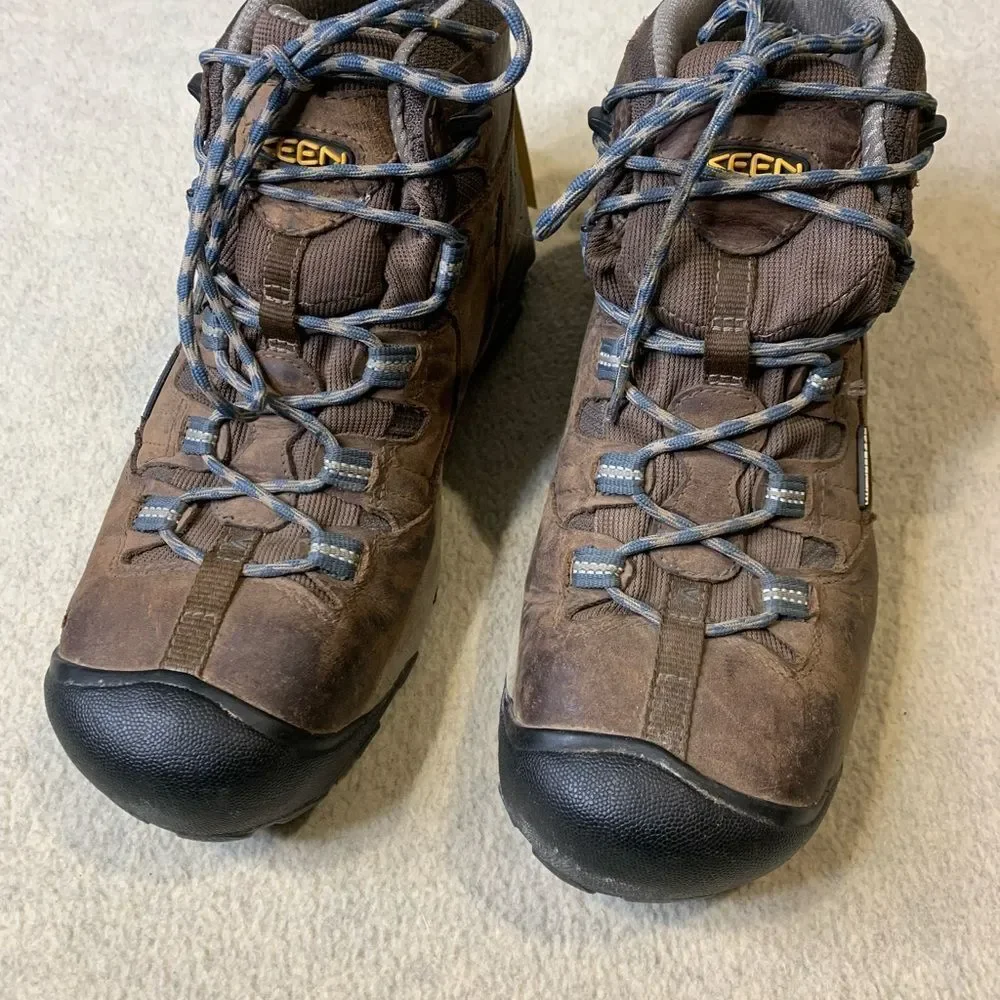Keen Men's Brown and Black Steel Toe Boots
