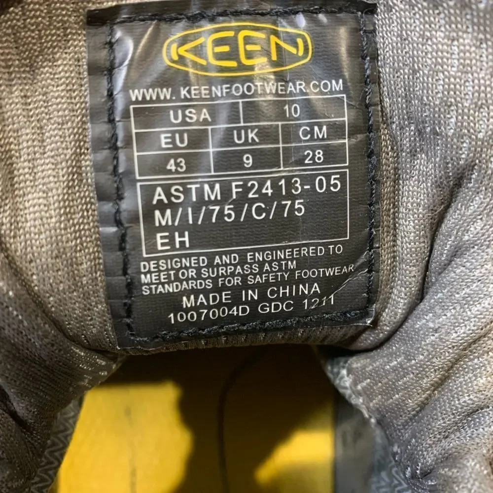 Keen Men's Brown and Black Steel Toe Boots