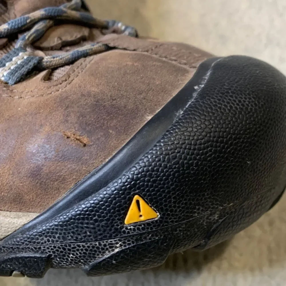 Keen Men's Brown and Black Steel Toe Boots