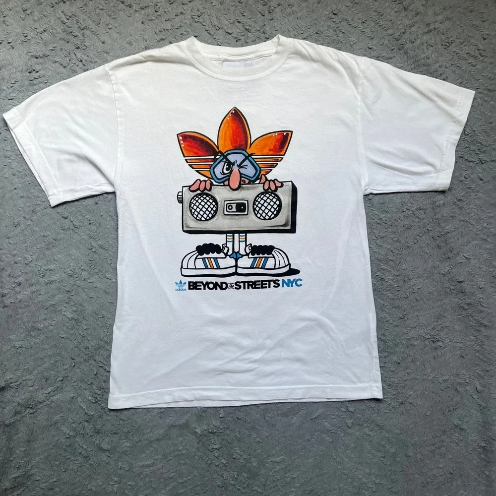 Adidas Beyond the Streets NYC Graphic T-Shirt White Mens Medium Streetwear