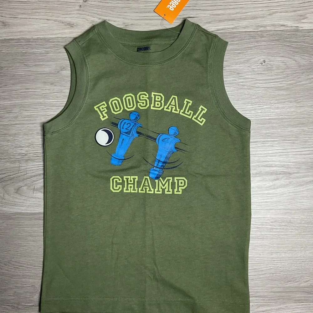 Gymboree Desert Day Camp‎ Boys Muscle Tank Top Shirt Size 5 Foosball Champ NWT