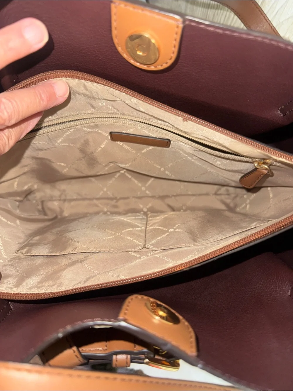 Michael Kors pebbled leather