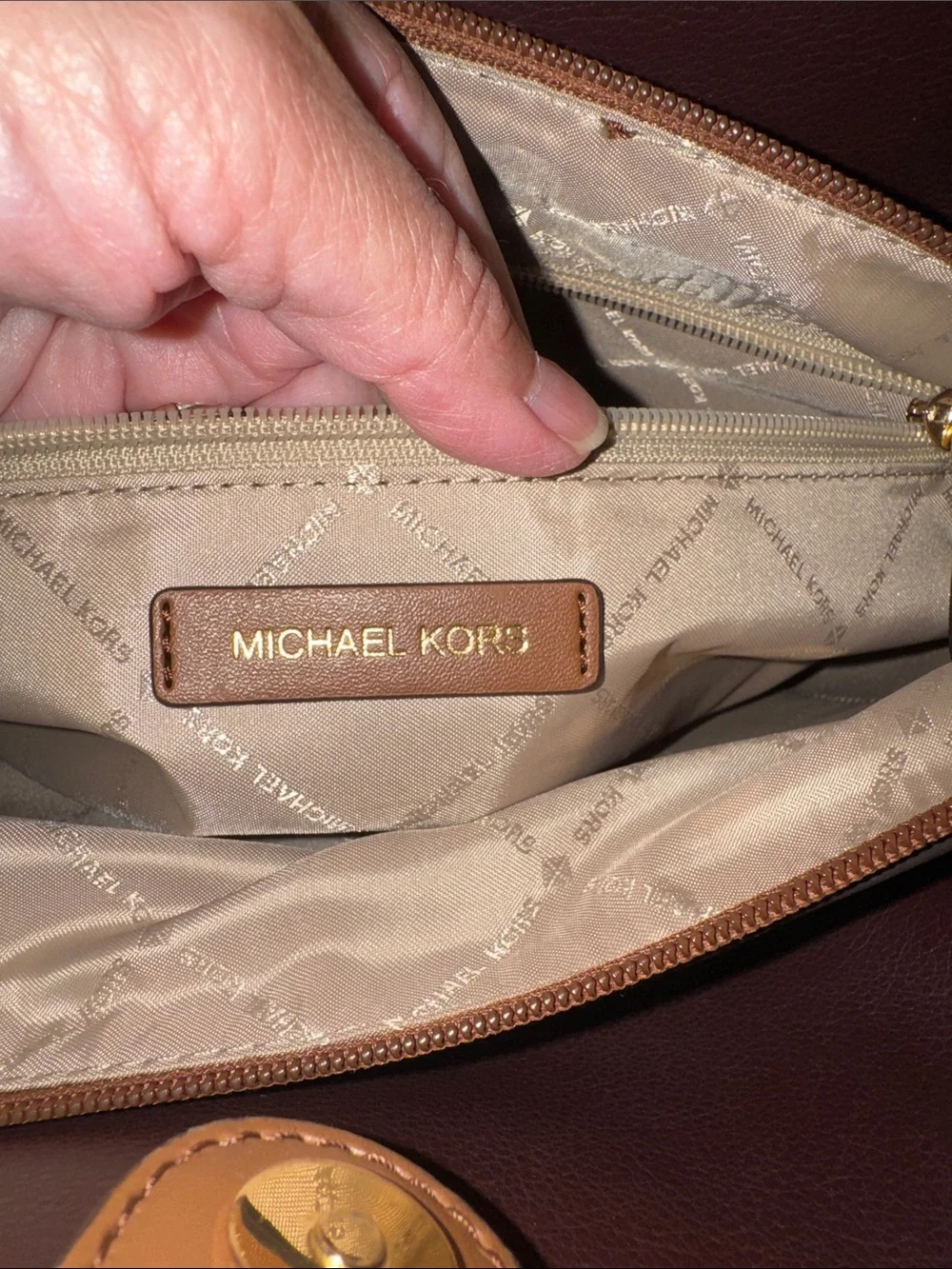 Michael Kors pebbled leather