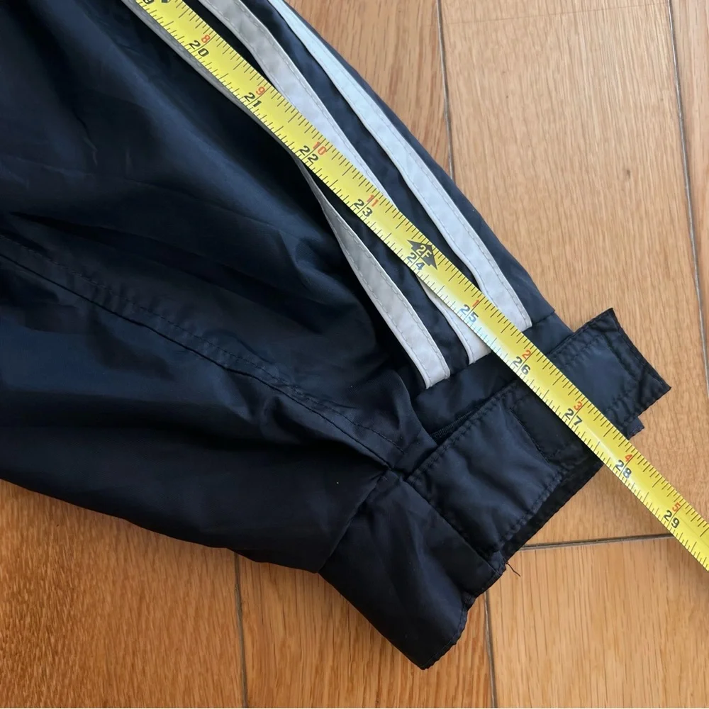 Vintage Adidas Mens Black Windbreaker Full Zip Front Nylon‎ Jacket Size XXL