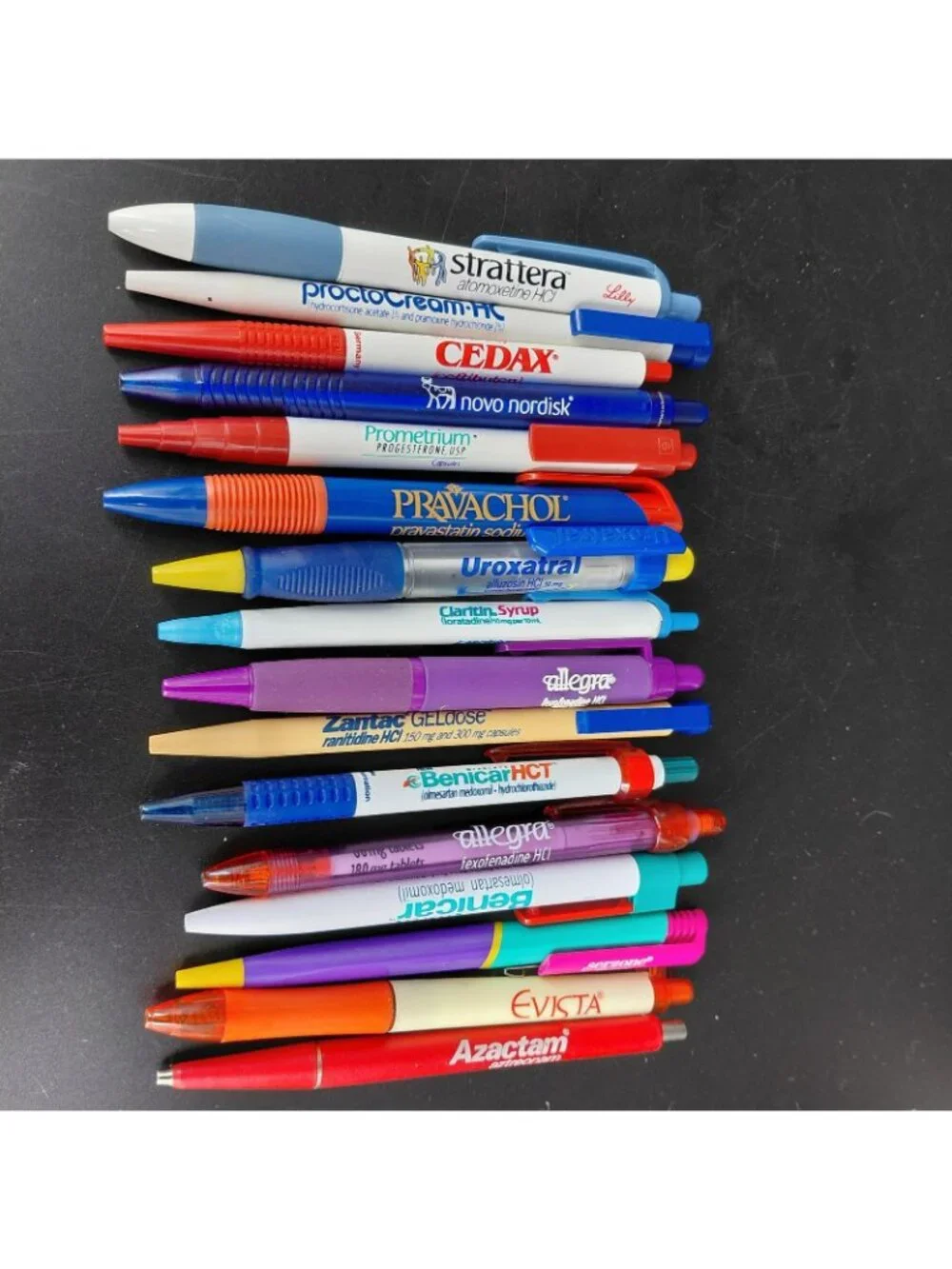 Pharmaceutical Advertising Ballpoint Pens Mixed Colors Drug Rep Promo 17 Pc Lot