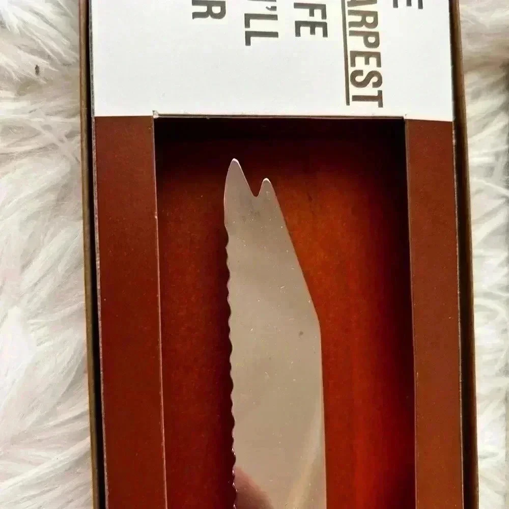 Regent Sheffield Miracle Worker‎ Knife Vintage Stainless Steel Serrated Floral