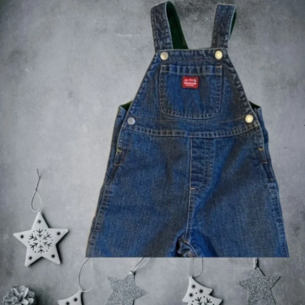Old Navy Baby Winter Design Appliqué Jean Overalls