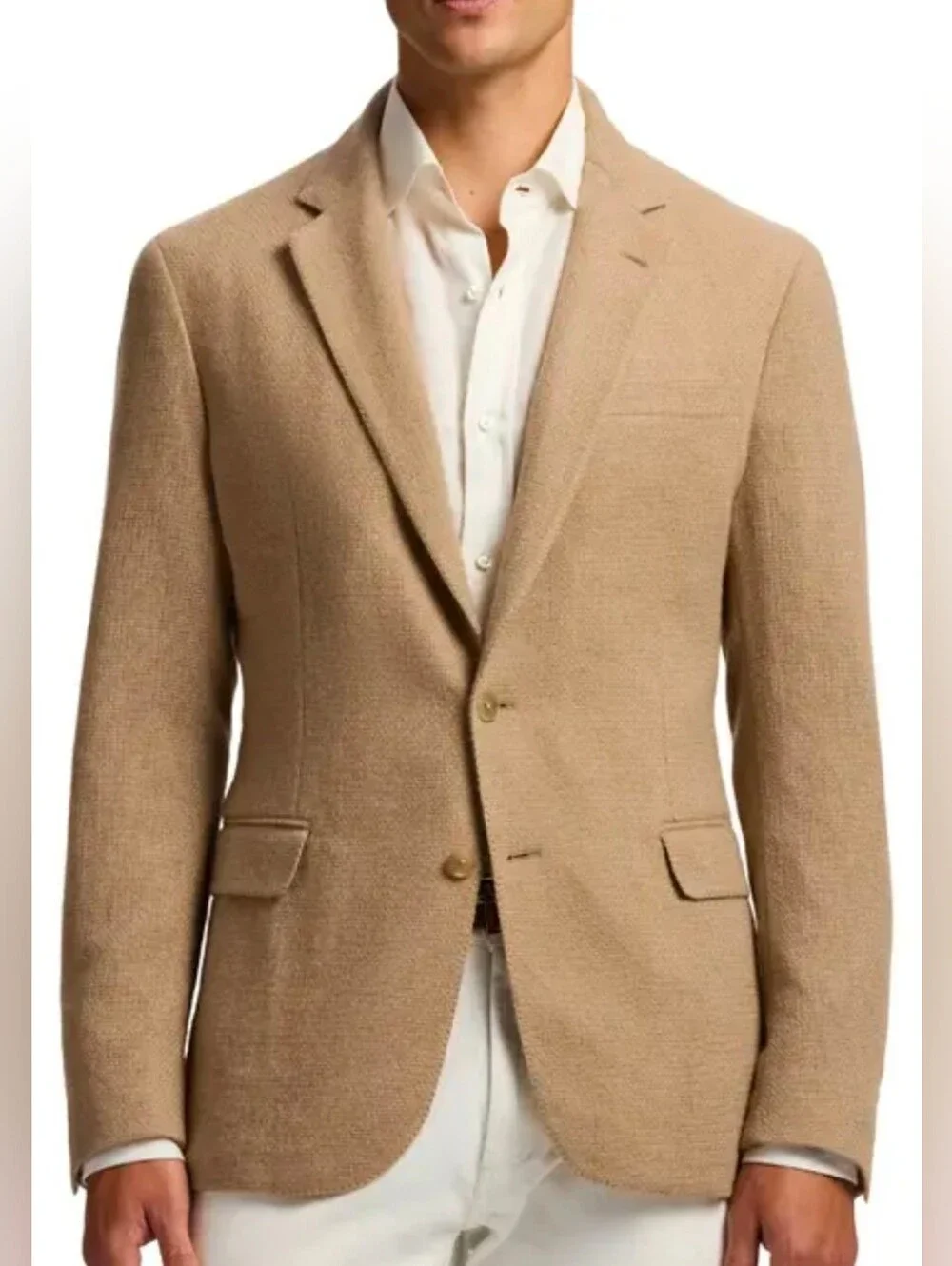 Lauren‎ Ralph Lauren Camel Tan Neutral Coat Sports Jacket Men's Size 44L