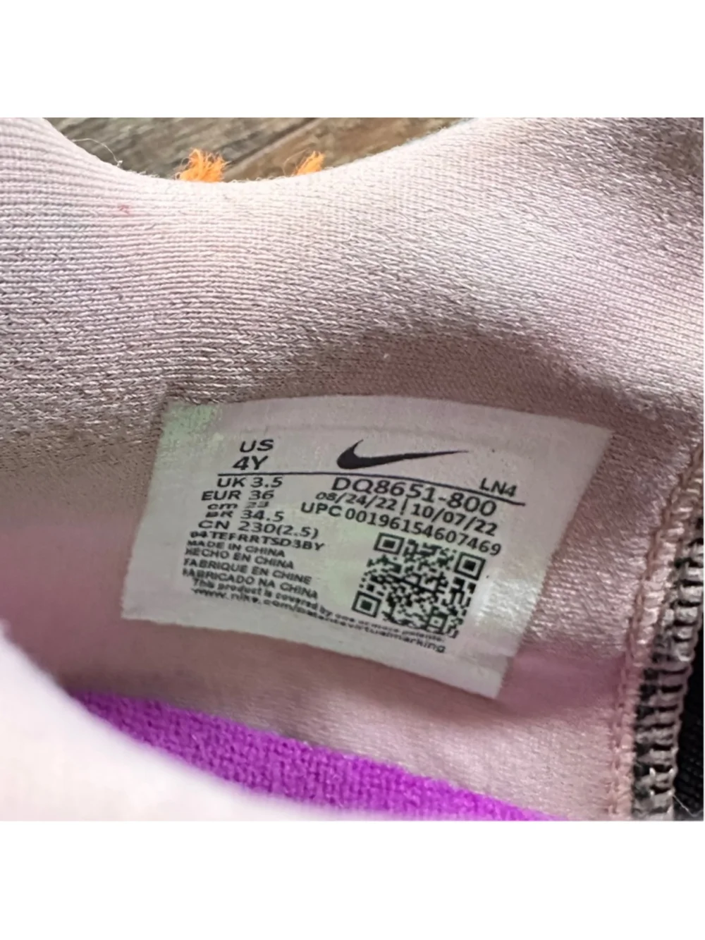 Kids Nike LeBron XX Basketball Shoes Size 4Y Orange Purple Summer
