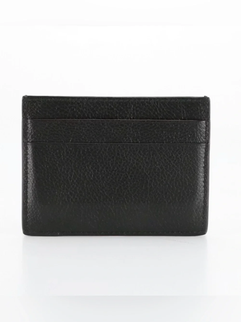 Balenciaga Black Pebbled Leather Card Case with Box