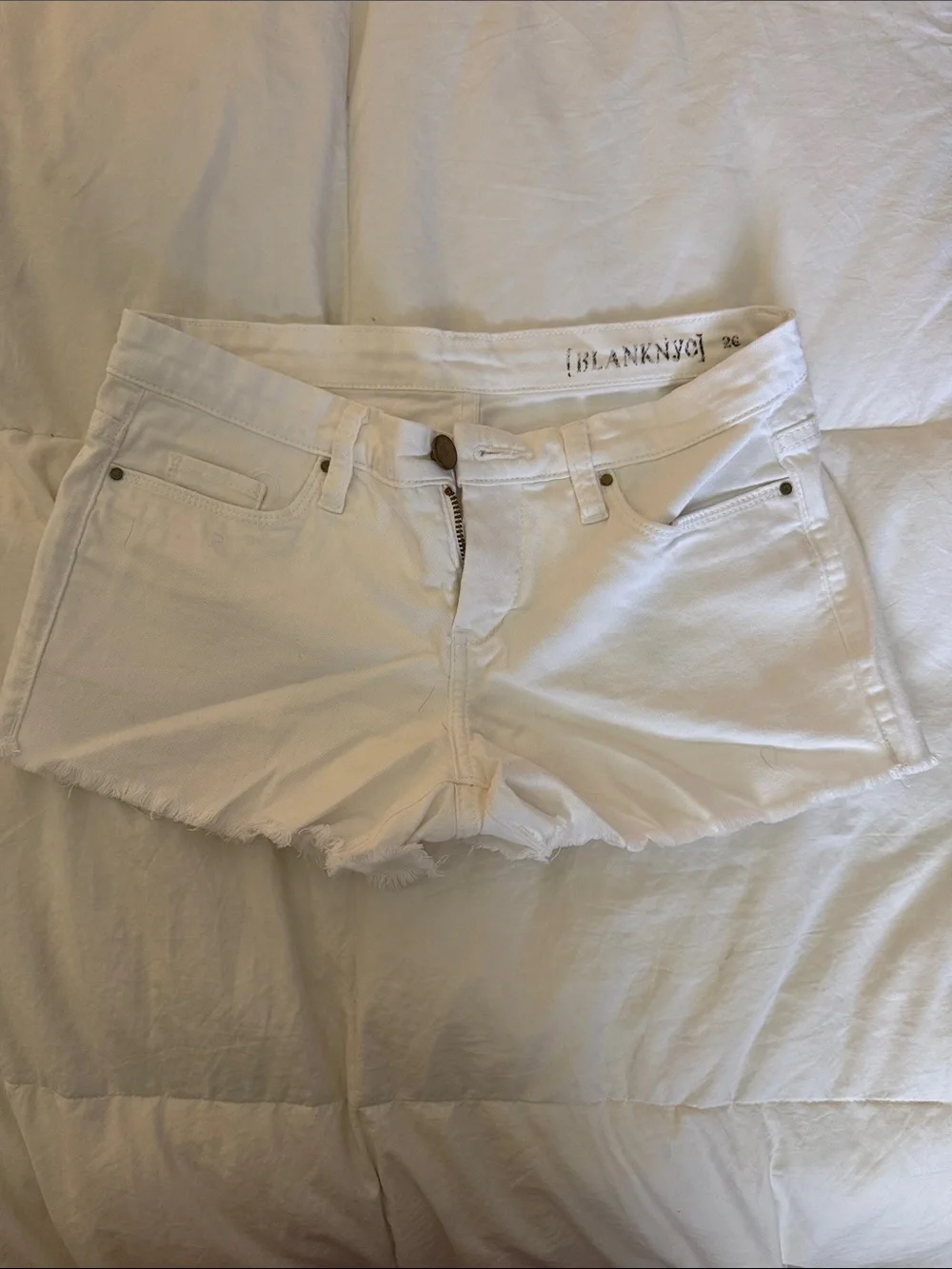 Blank NYC White Denim Jean Shorts