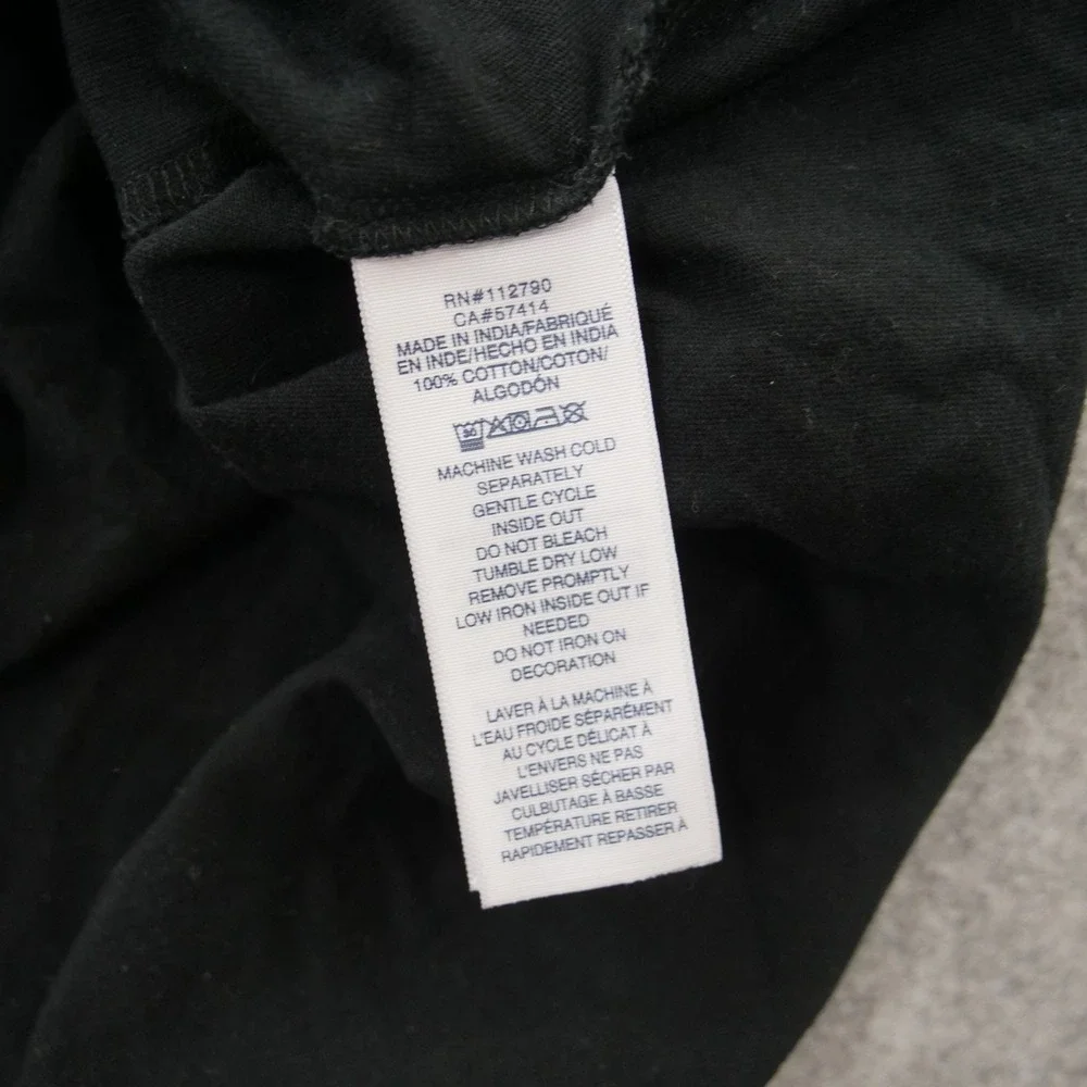 True Religion Shirt Mens Extra Large Black Crew Graphic Print Logo Short Sleeve