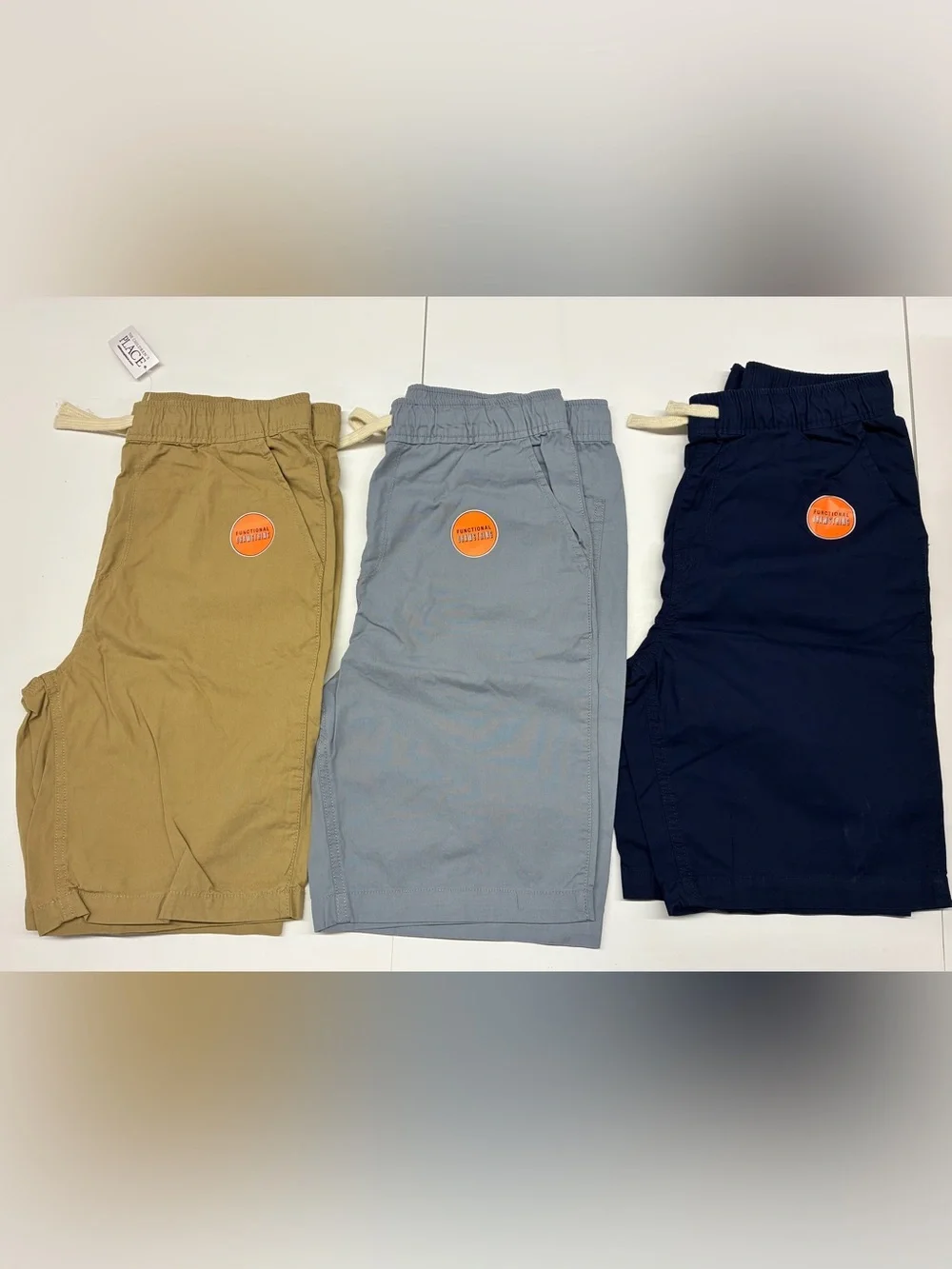 NEW The Children’s Place Boys Shorts with Functional Drawstring Size 16 Set of 3