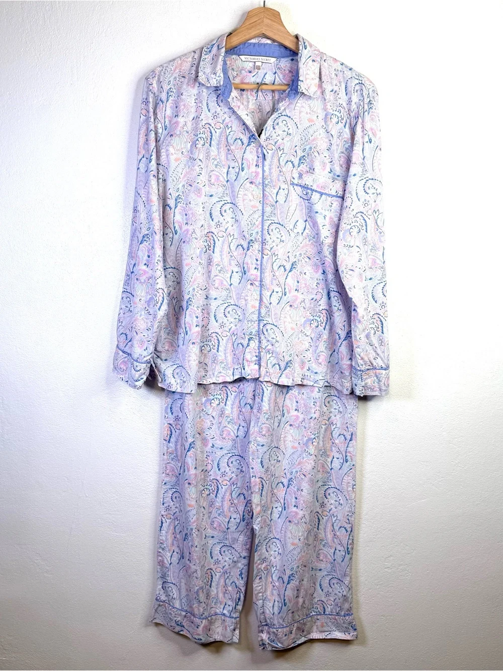 Victoria's Secret VS Mayfair Pastel Paisley Y2K Women's Pajama Set Size Small