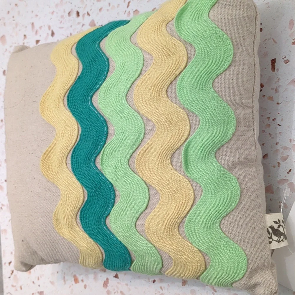 Lemon and Lime Waves Accent Pillow