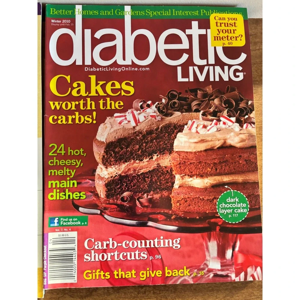 5‎ Pc Diabetic Living Magazines 2010 Low Carb Recipes Cookbooks