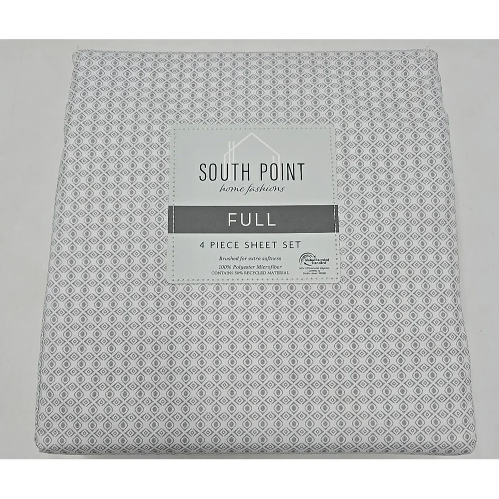 South Point Home Fashions Microfiber 6-piece Full Sheet Set Ernesto Tile‎