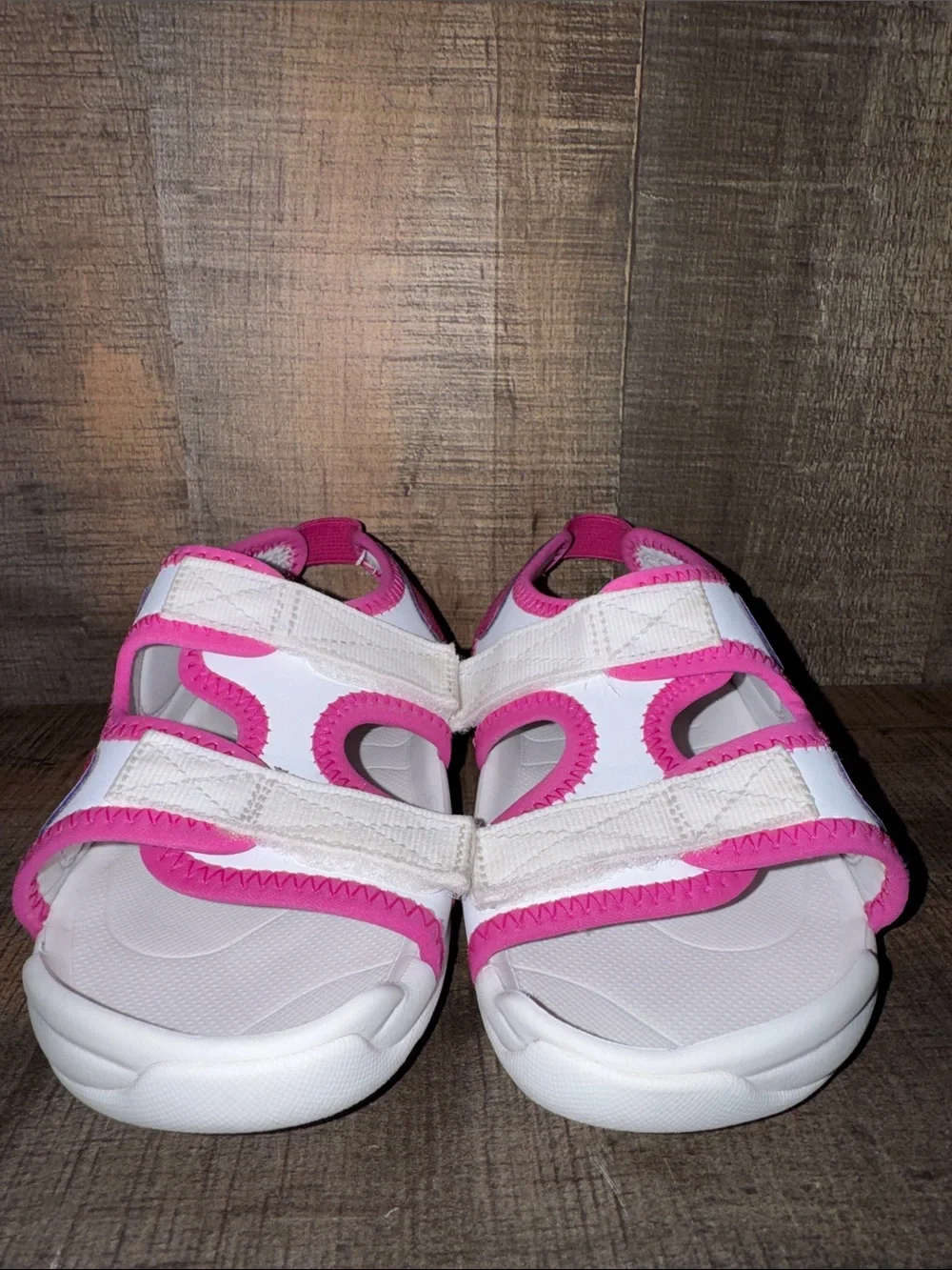NIKE Kids Pink and White Sports Sandals- size 13C