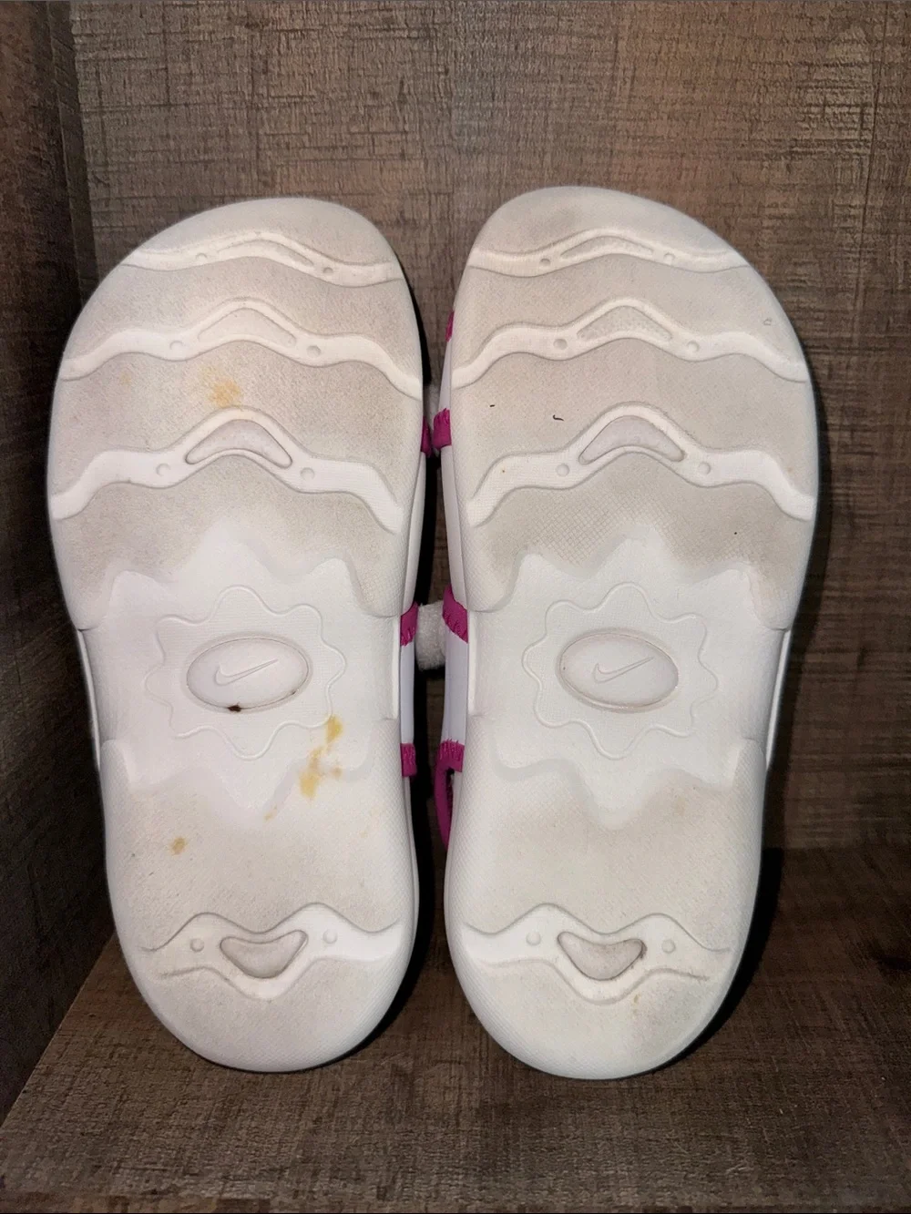 NIKE Kids Pink and White Sports Sandals- size 13C