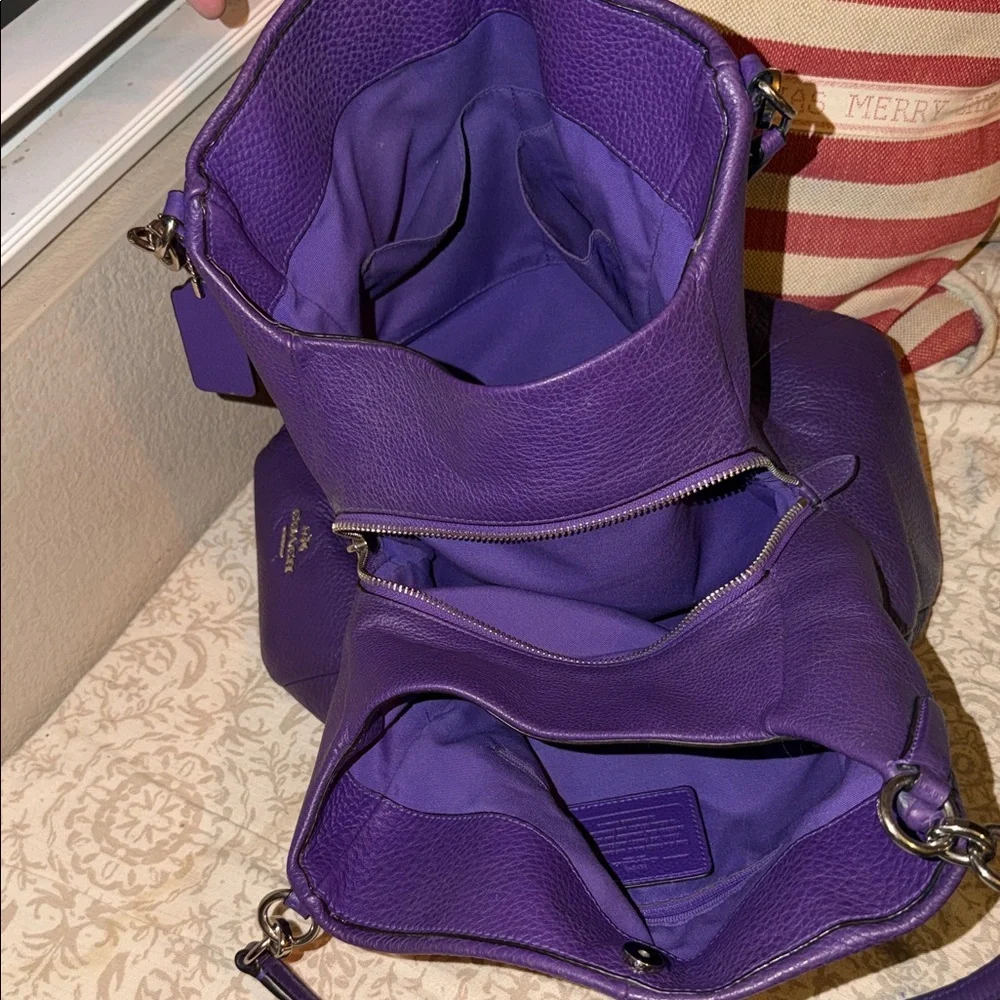 Coach Phoebe leather Hobo bag with wallet set