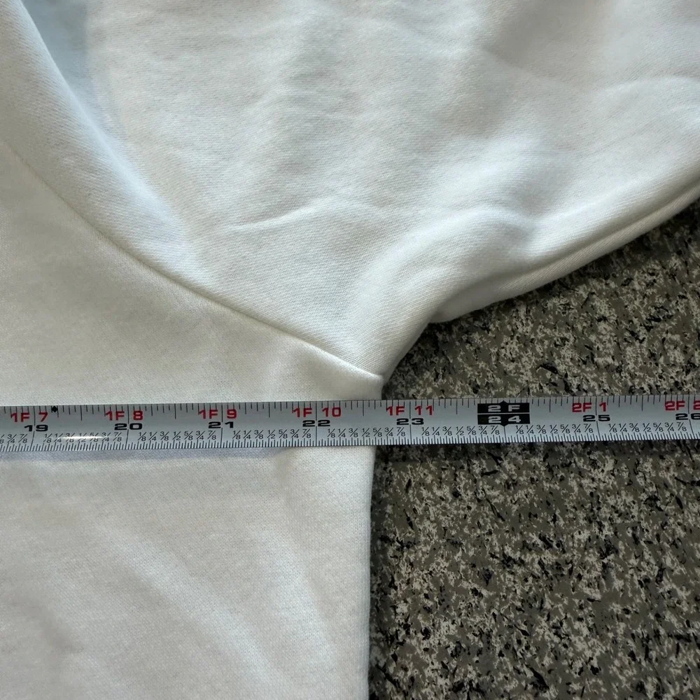 Nike Sportswear Pullover Hoodie Womens L White Fleece Sweatshirt BV4124 100