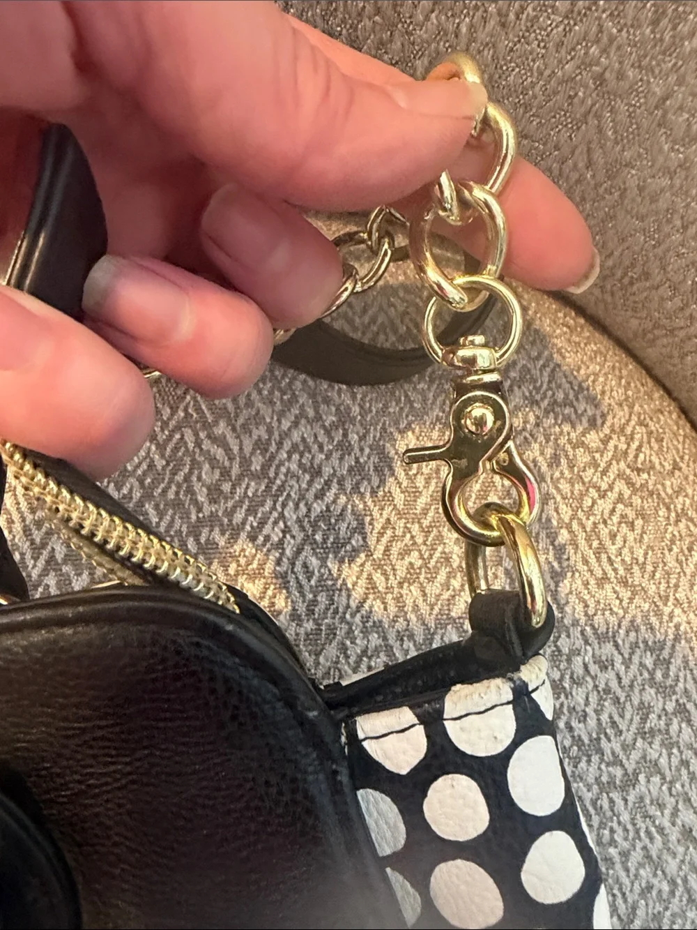 RARE Betsey Johnson Black & White Striped Purse with Pink Bow