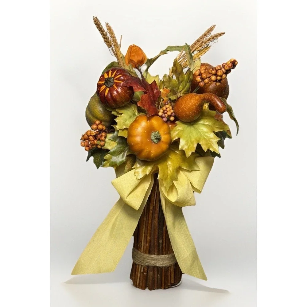 Rustic Farmhouse Pumpkin & Ghourd Floral Bouquet
