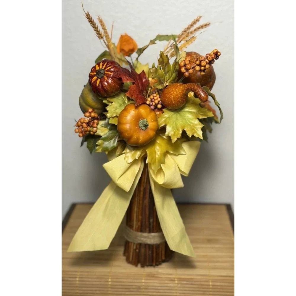 Rustic Farmhouse Pumpkin & Ghourd Floral Bouquet