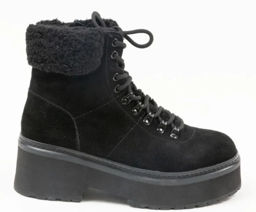 Aqua Women's Thea Lace Up Cold Weather Boots Sz 8M