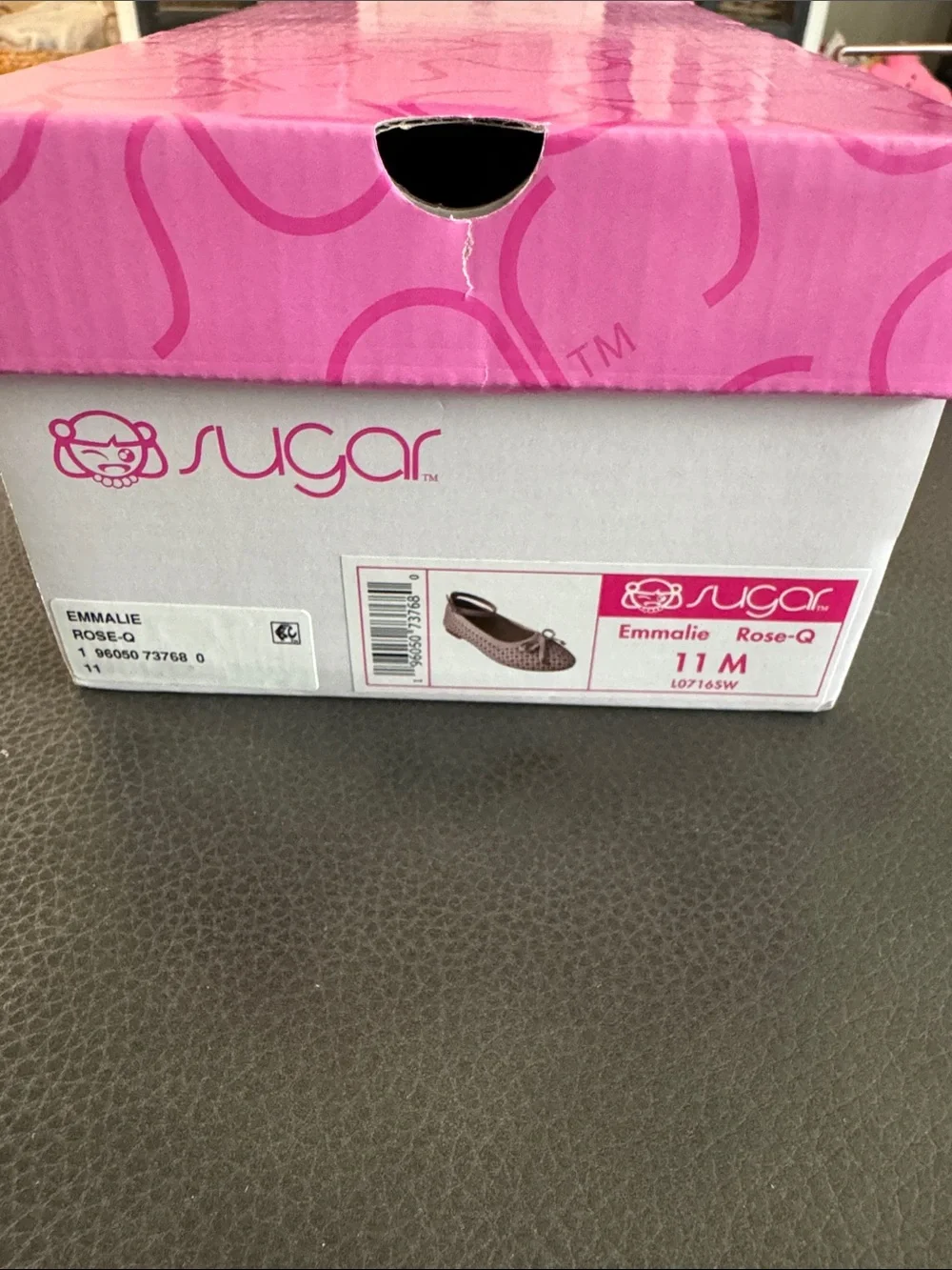 Sugar Girls Pink Ballet Flats with Ankle Strap