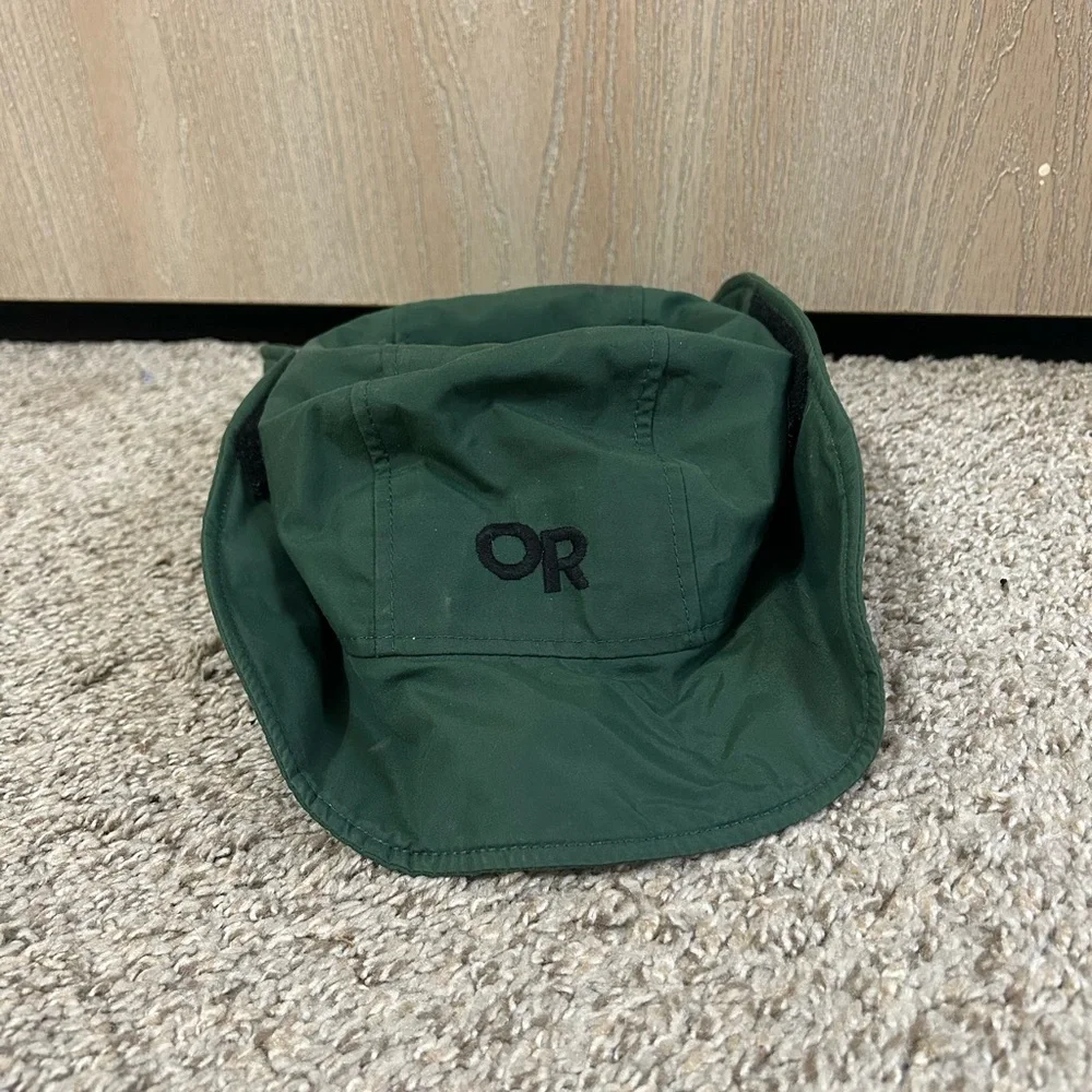 Outdoor Research Dark Green Bucket Hat OR Logo Gore-Tex Men's Size Medium Hiking