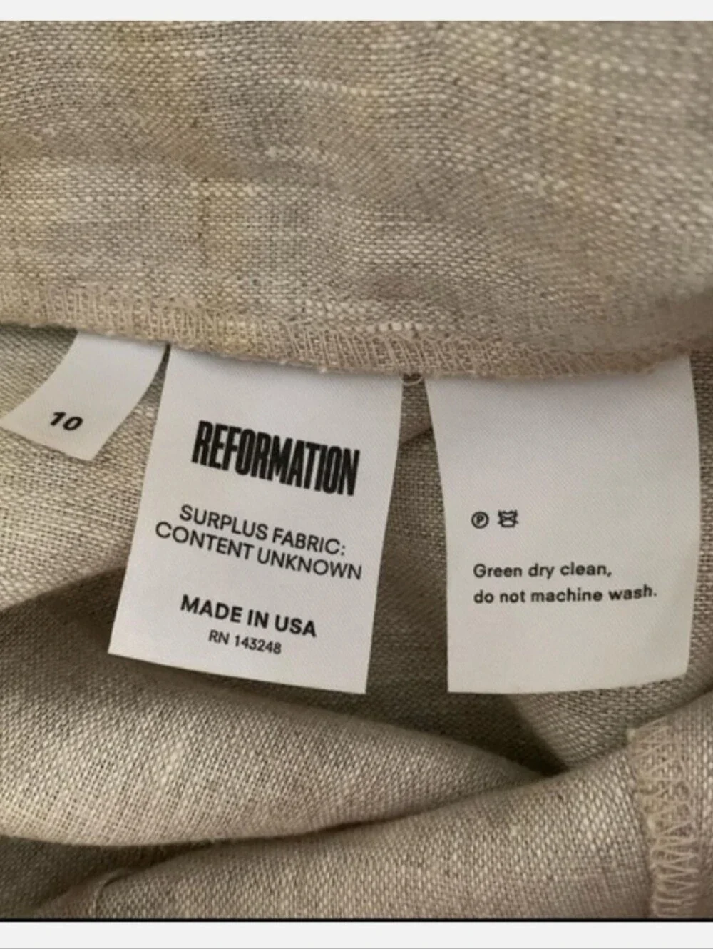 Reformation jaylene linen