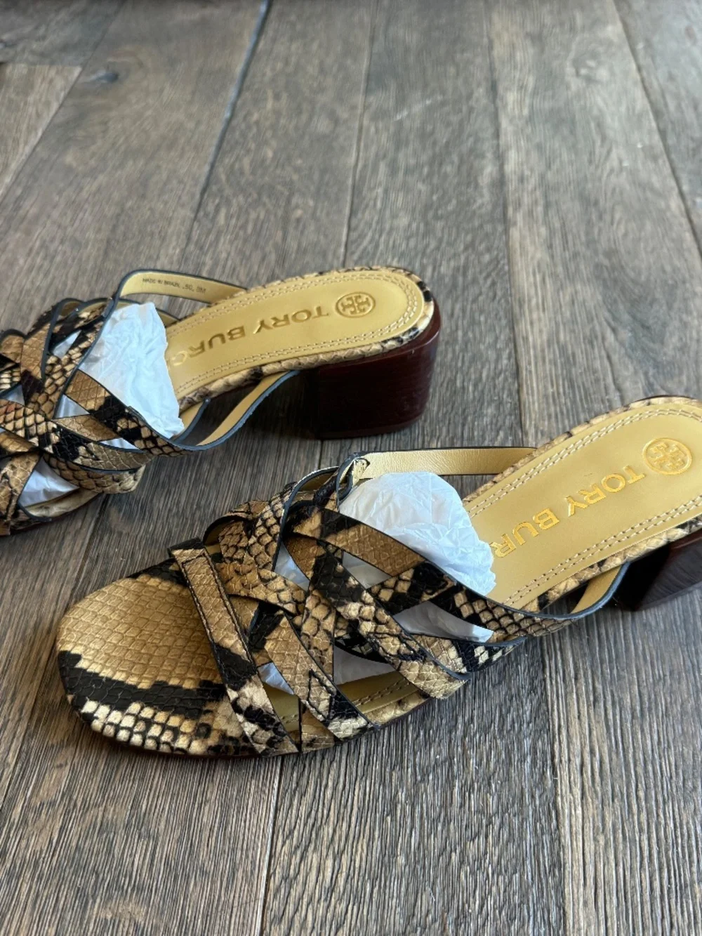Tory Burch Basketweave Block Heel