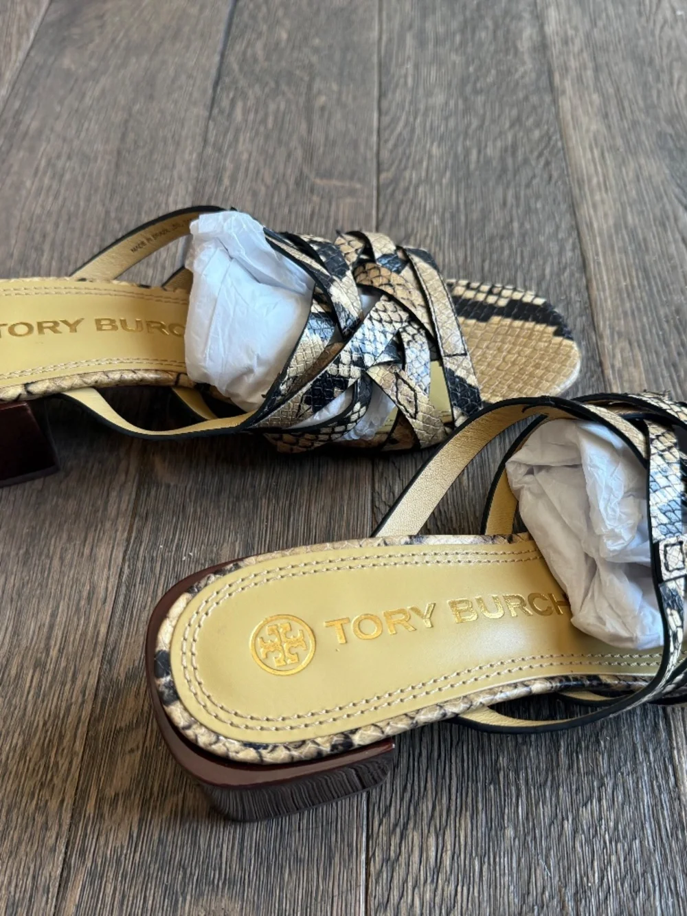 Tory Burch Basketweave Block Heel
