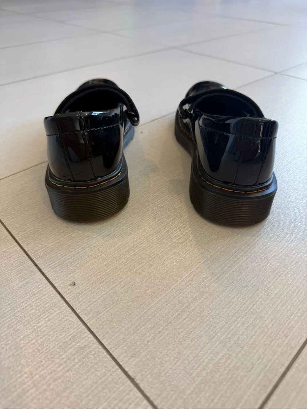 Dr. Martens Maccy Womens Black Patent Leather Loafers Girls Size 4