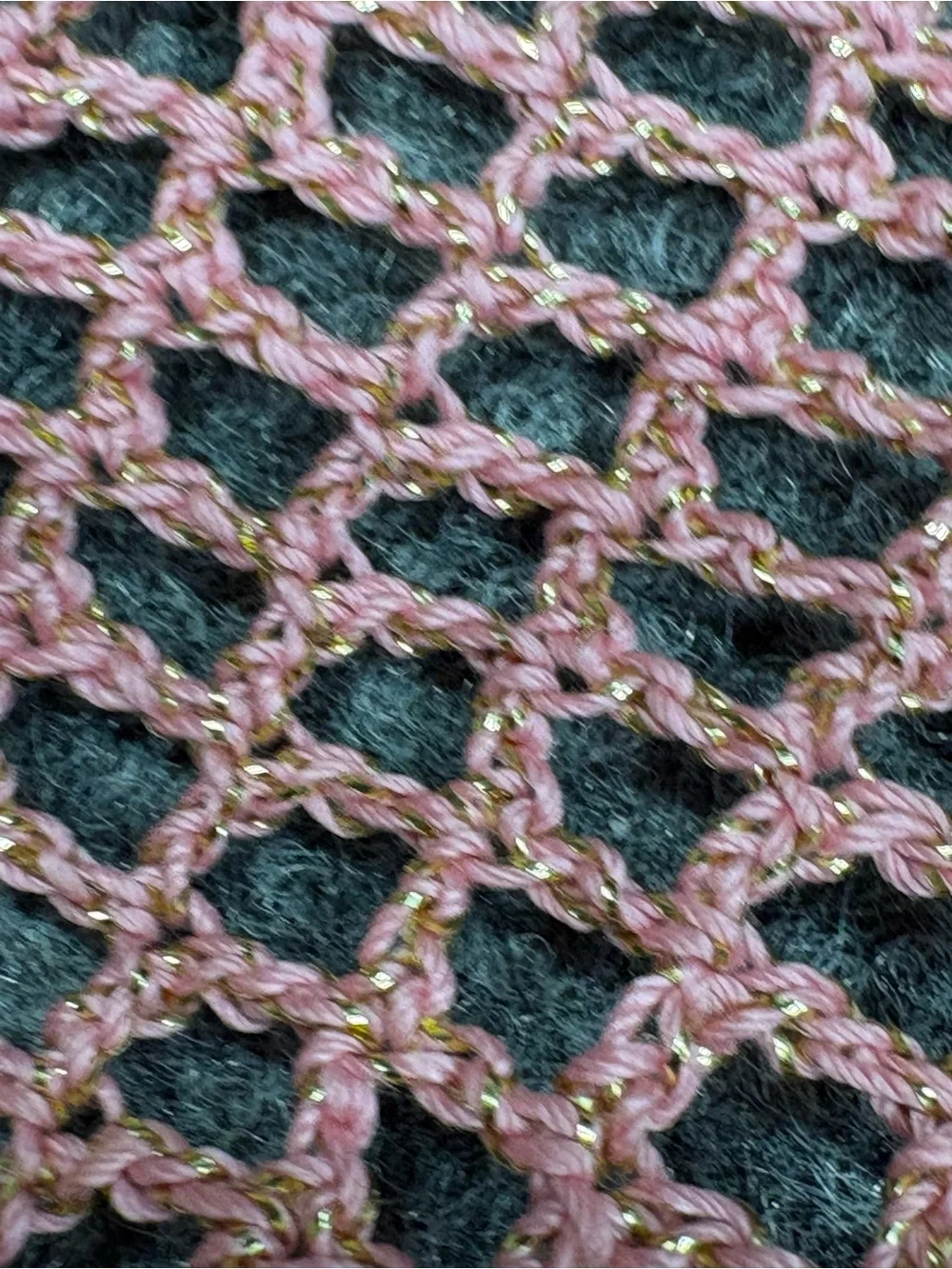 Swedish Crocheted Pink Table Runners Open Pineapple Design