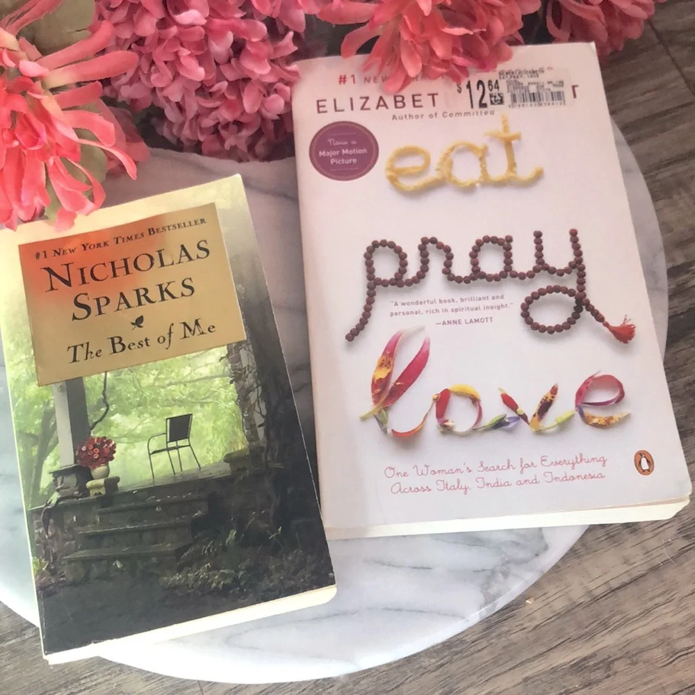 THE BEST OF ME Nicholas Sparks & EAT PRAY LOVE Elizabeth Gilbert 2 paperbacks