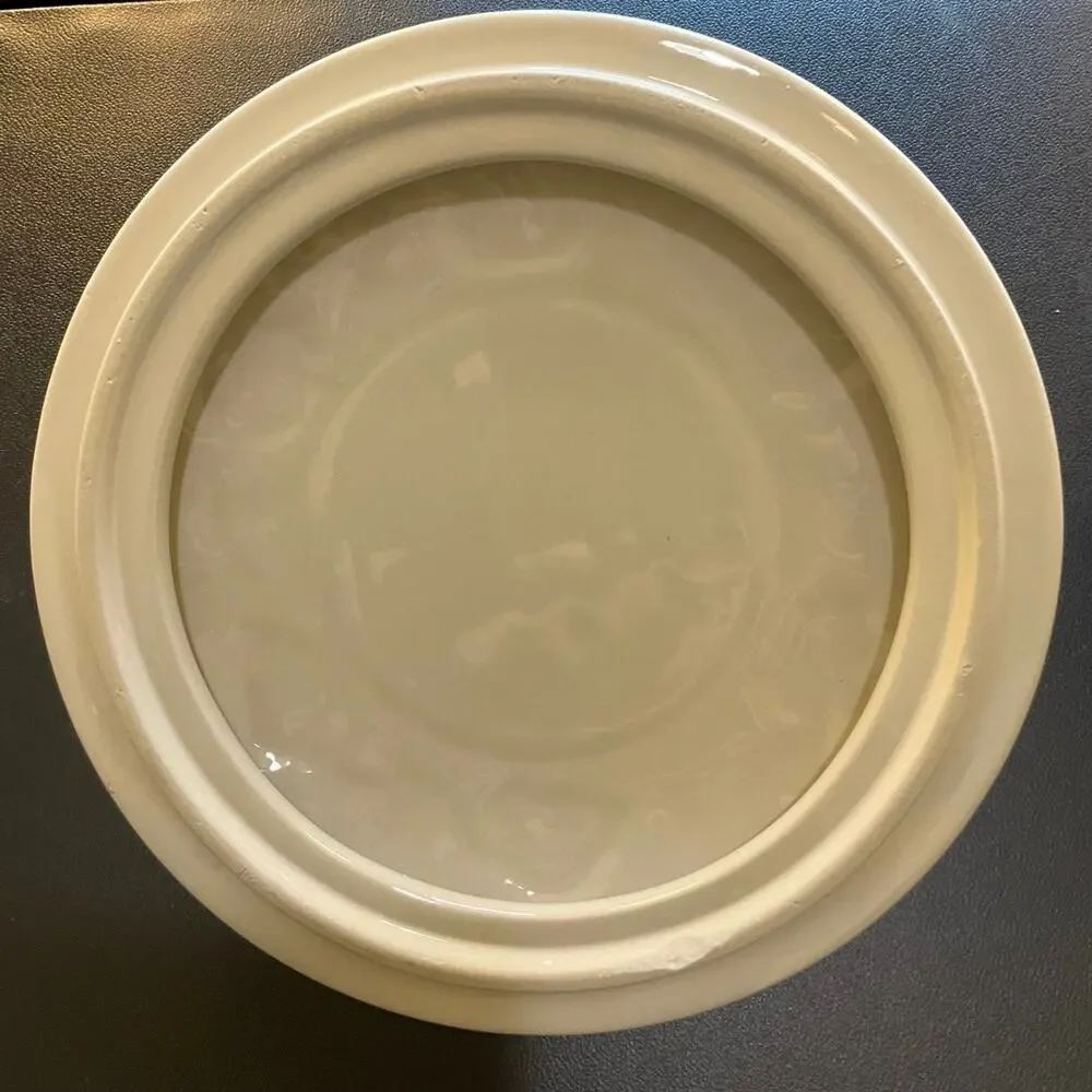 Celebrating Home Stoneware Covered Casserole Dish Basketweave Cream