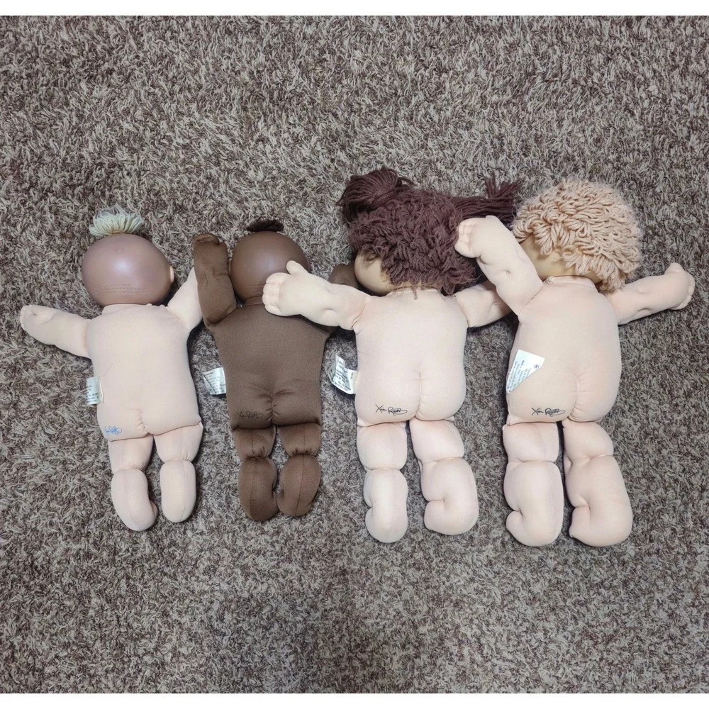 Vintage Cabbage Patch Kids Doll Lot of 4 Mixed Outfits Pacifiers 1980's
